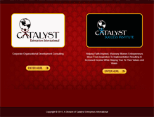 Tablet Screenshot of catalystenterprise.com